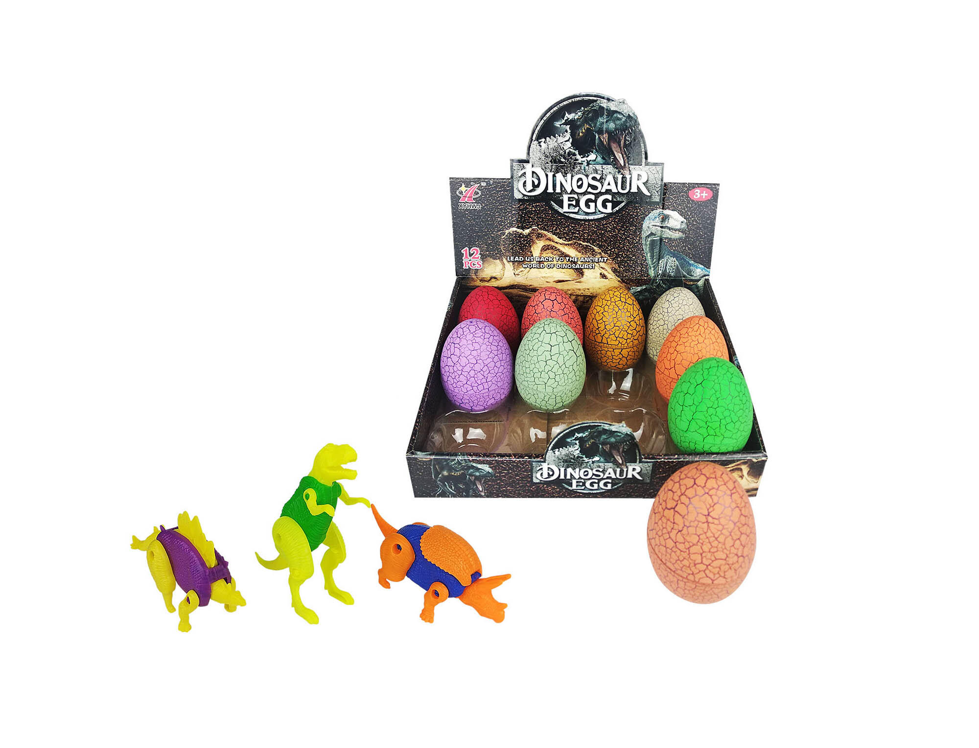 DINOSAUR EGG SET  12PCS/PDQ