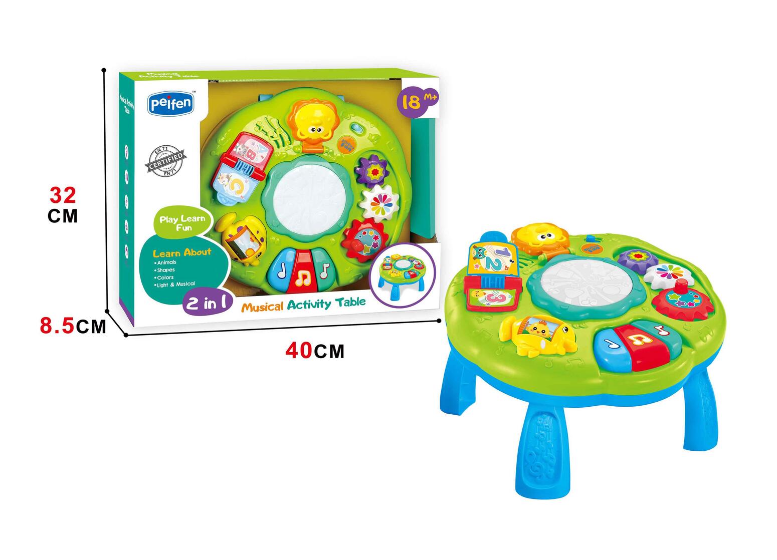 BABY LEARN TABLE WITH LIGHT AND MUSIC