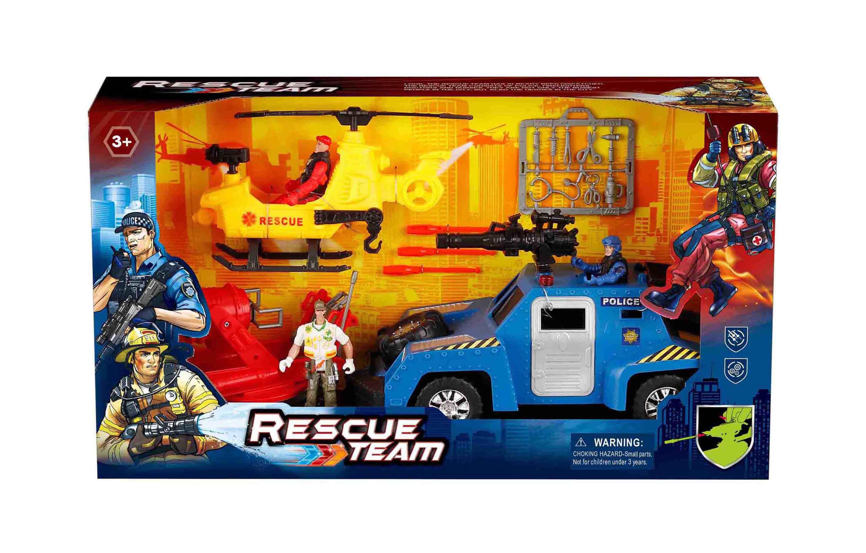 POLICE SET/FIRE RESCUE PLAY SET/RESCUE PLAY SET
