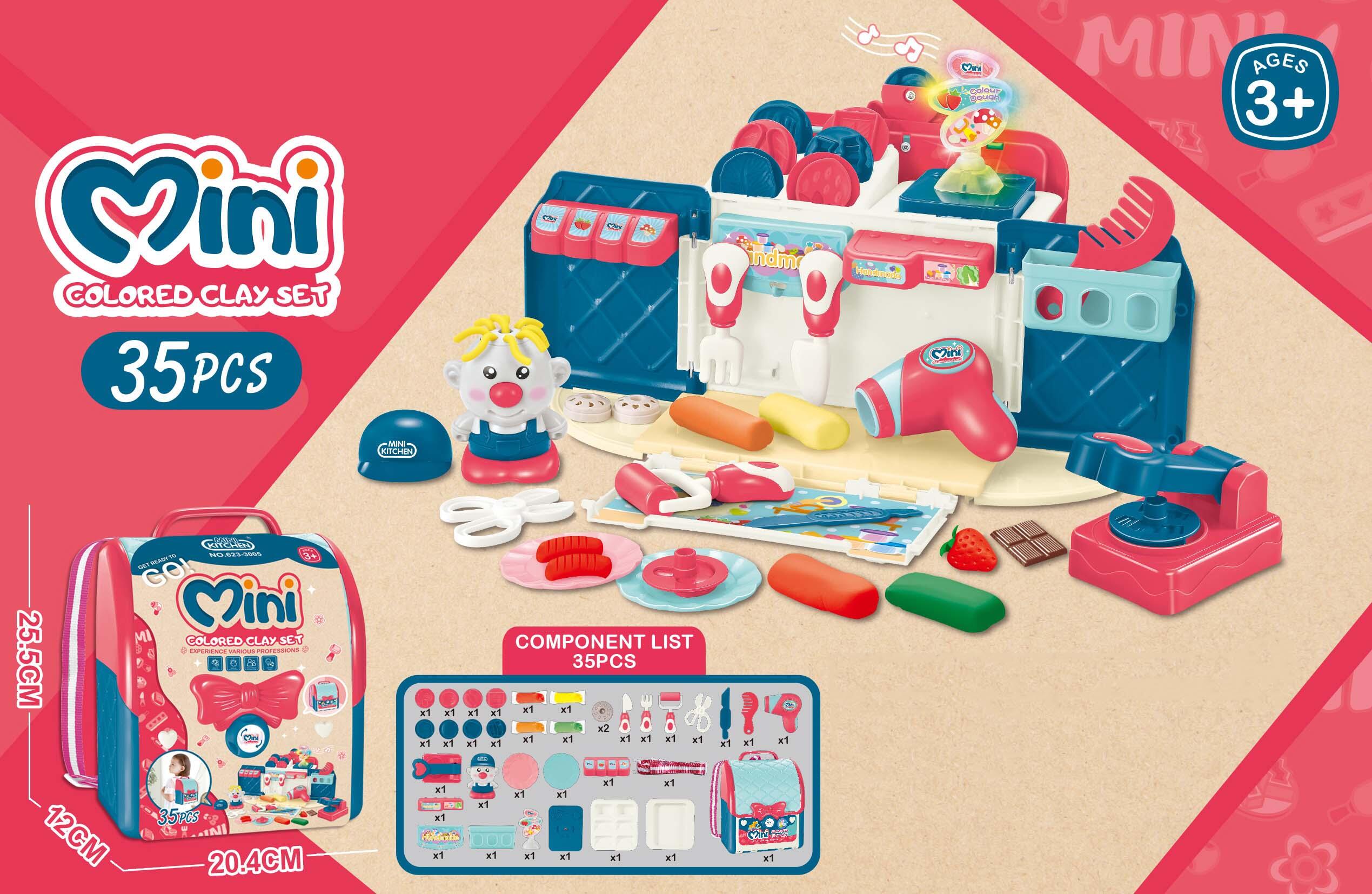 MODELLING DOUGH SET WITH LIGHT AND MUSIC  35PCS