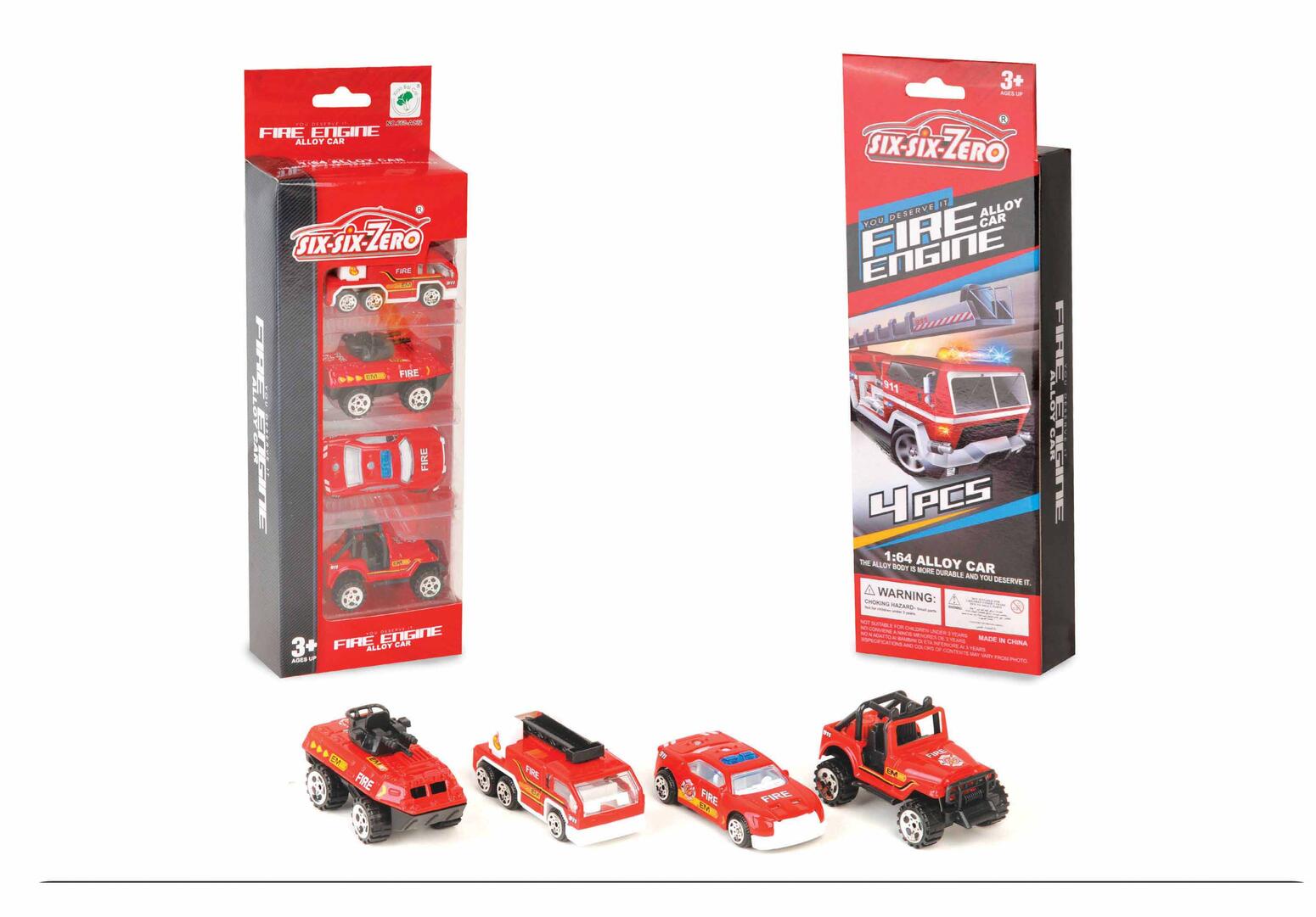 DIE-CAST FIRE RESCUE   4PCS