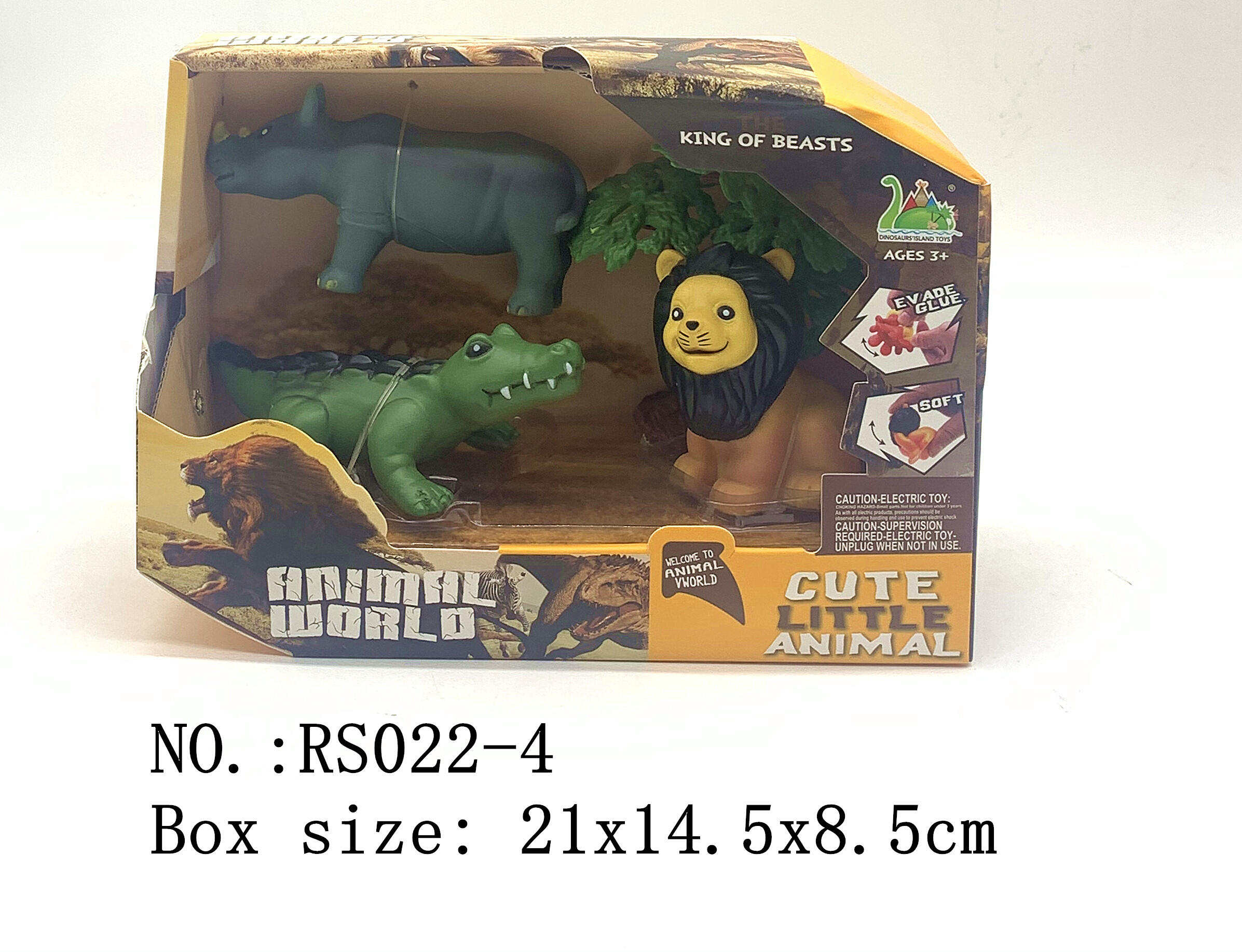 Animal World Dinosaurs Playing Set(lion/Crocodile/Rhino )