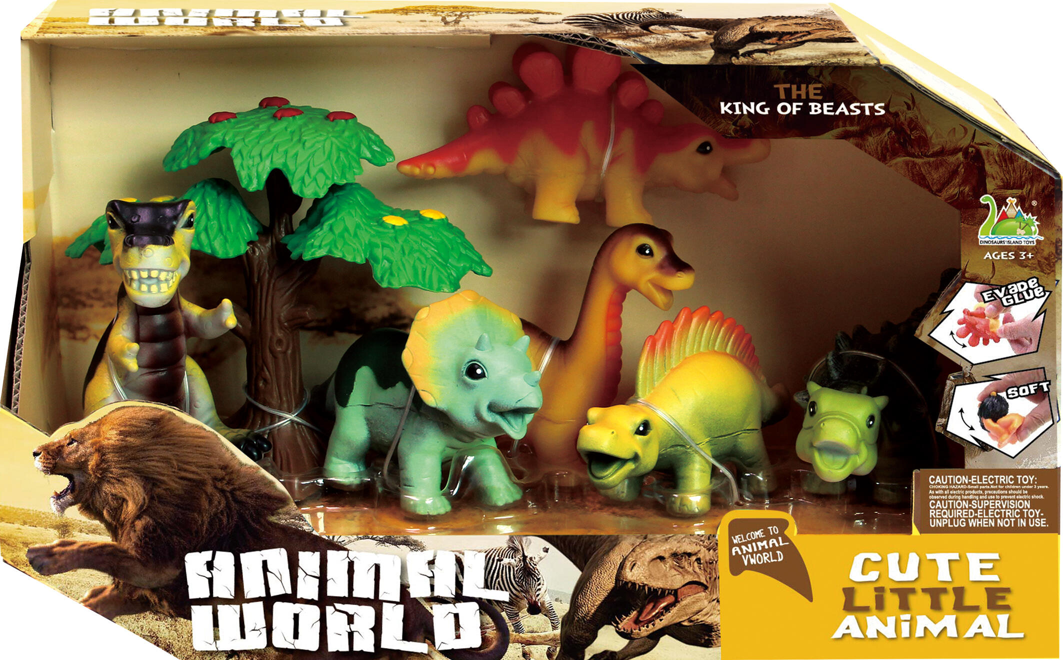 Animal World Dinosaurs Playing Set (Dinosaur Combo)