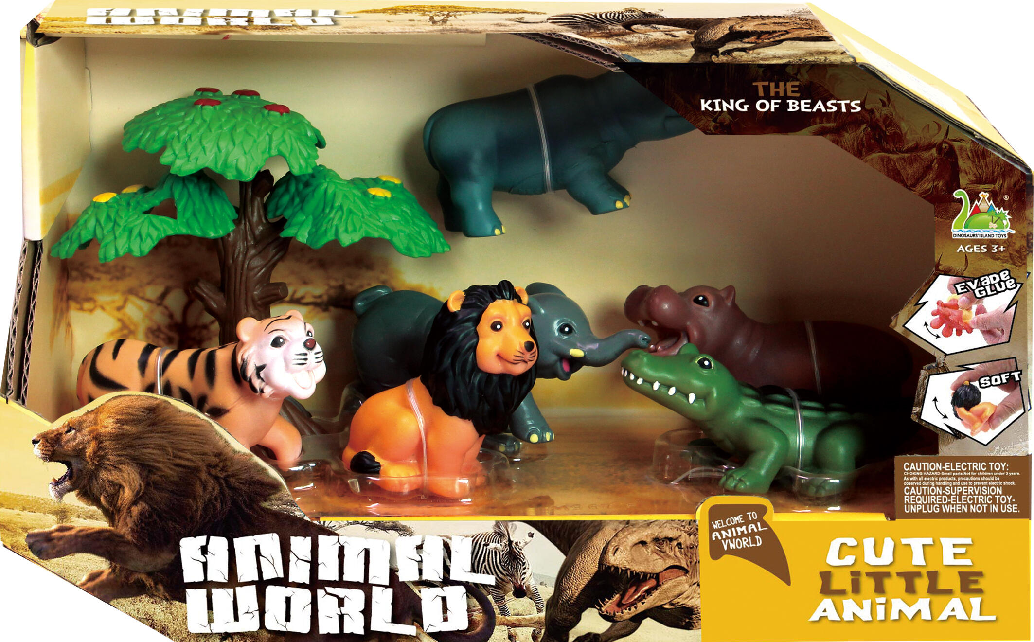 Animal World Dinosaurs Playing Set - Animal Combination