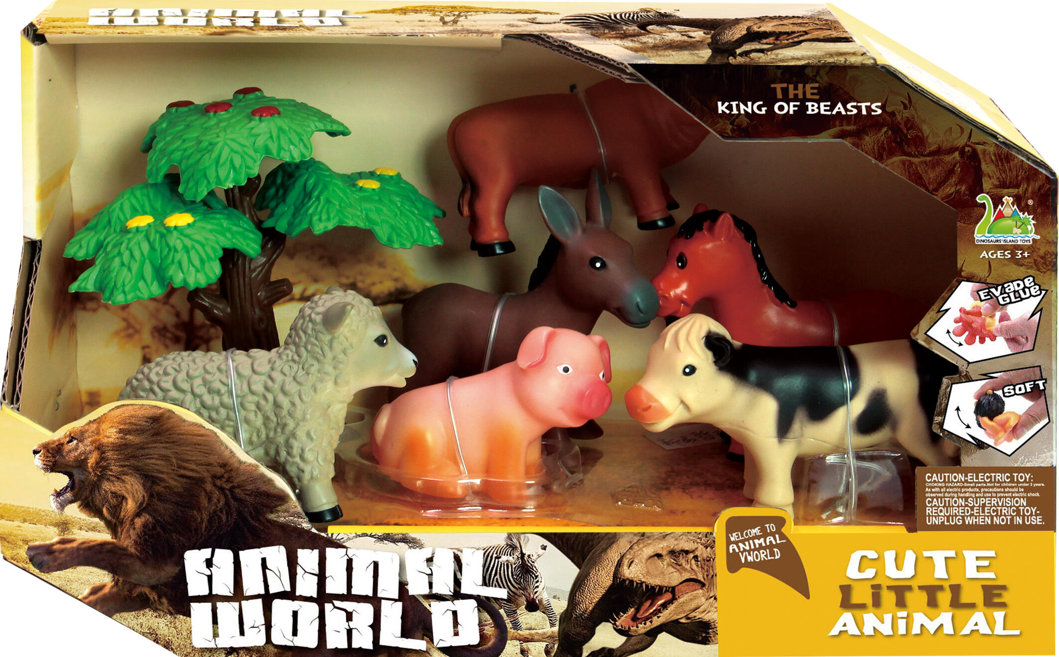 Animal World Dinosaurs Playing Set - Animal Combination