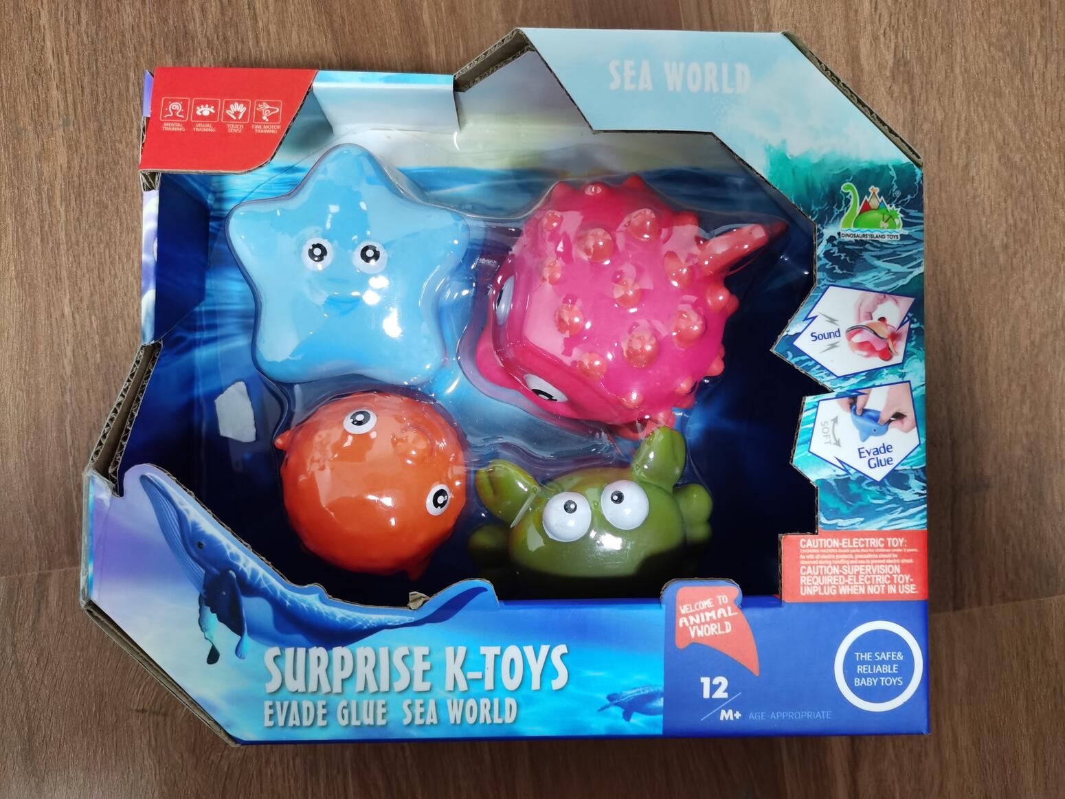 Ocean Animal World Playing Set (starfish /Blowfish /Bubblefish Bob/Crab )