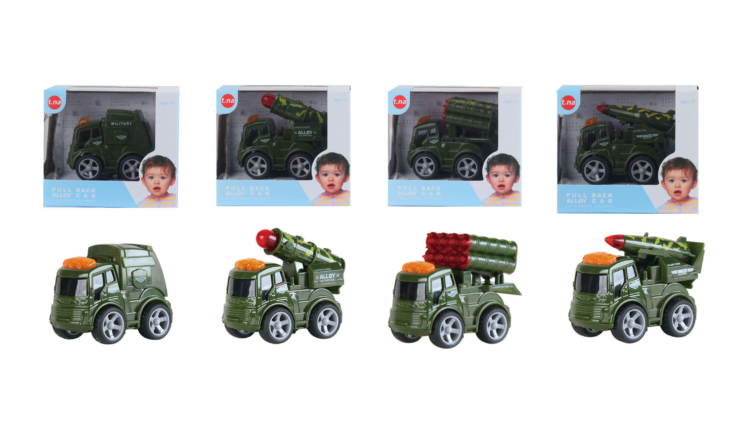 DIE-CAST FRICTION MILITARY CAR