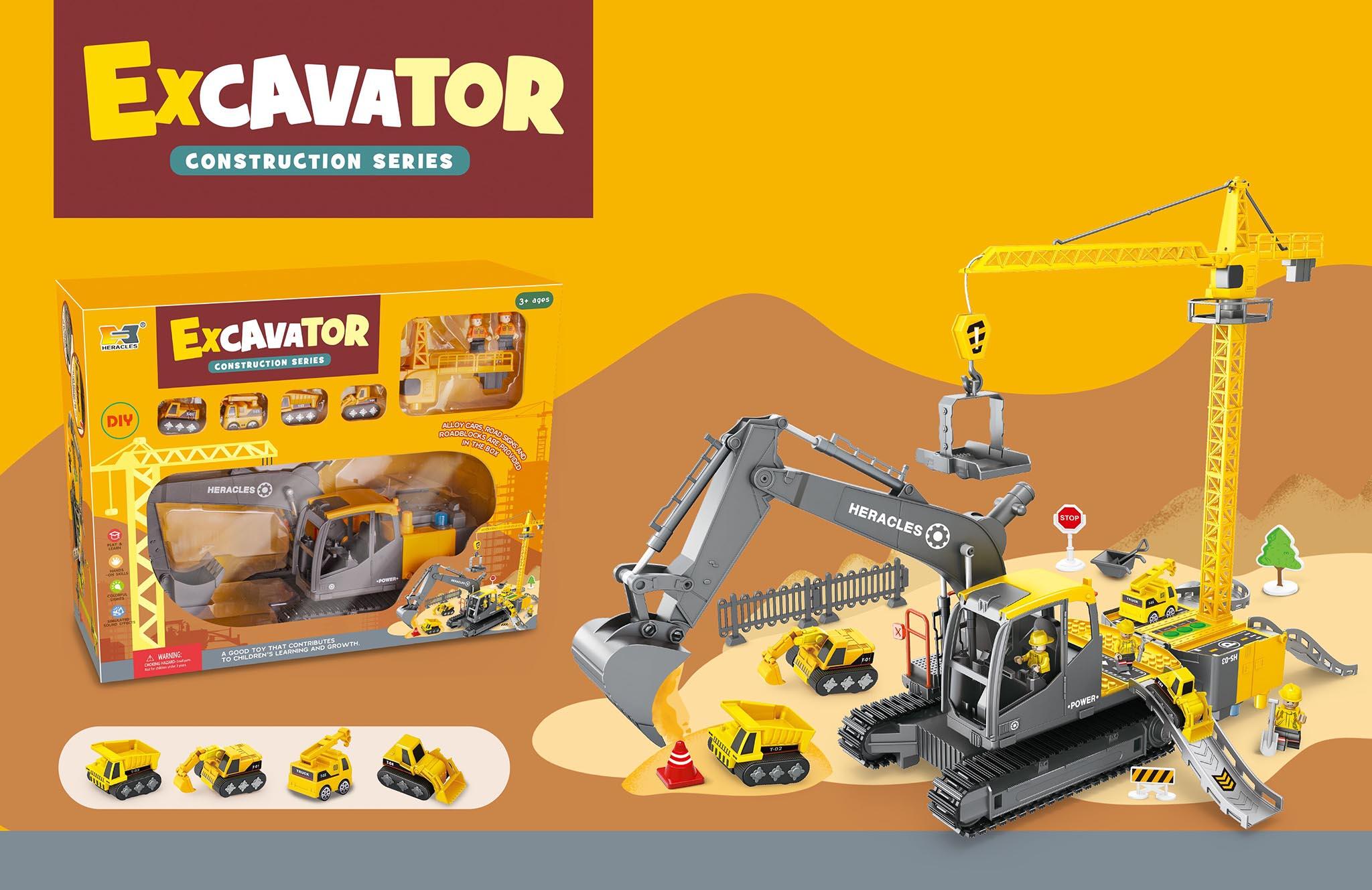 FRICTION CONSTRUCTION VEHICLE WITH LIGHT AND SOUND