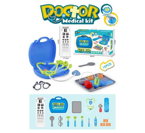 DOCTOR SET WITH LIGHT AND SOUND  15PCS