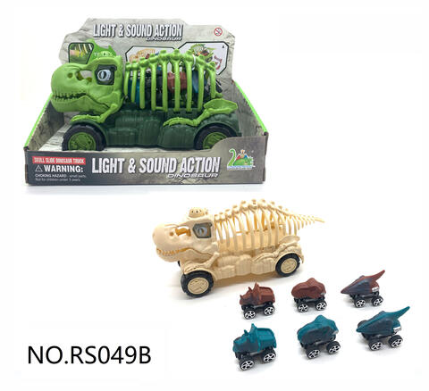 Dinosaur Skeletor Car Playing Set W/Light & Sound