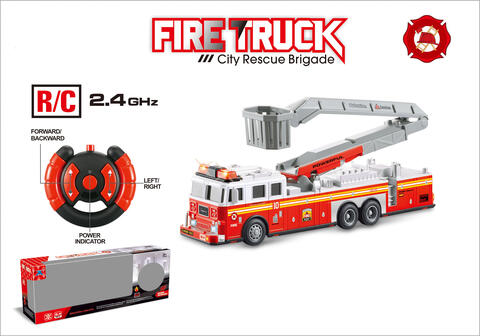 2.4G 4 CHANNELS R/C FIRE ENGINE WITH LIGHT AND SOUND