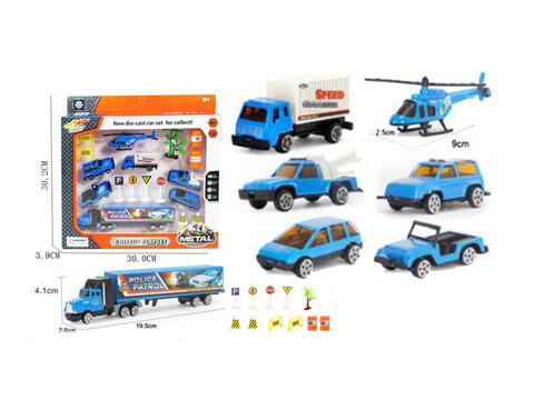 DIE-CAST FREEWHEEL POLICE CAR SET